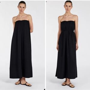 NWT DISSH SHANIYA BLACK STRAPLESS Convertible MIDI DRESS Size 8